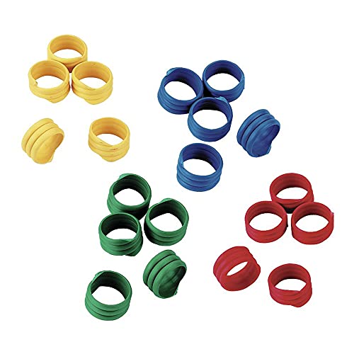 Anillas en espiral 16 mm, plástico, diversos colores, envase de 100 uds.